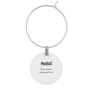 Hello add name message simple minimal business tem wine charm