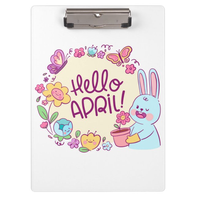Hello April Clipboard (Front)