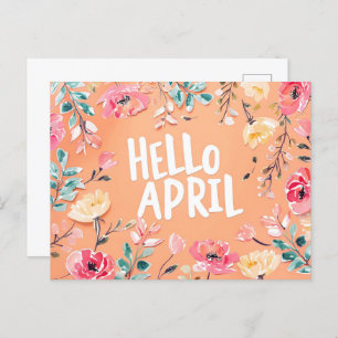Hello April, Postcrossing Postcard