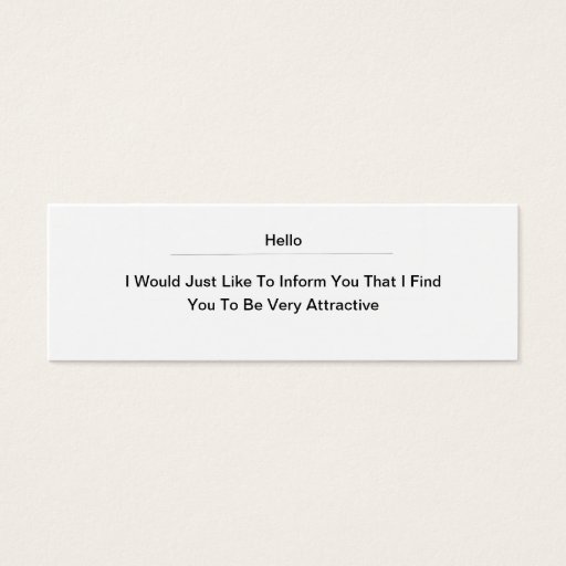 Customizable Hello Attractive Business Card Template
