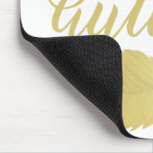 Hello Atumn | Faux Gold Brush Script Mouse Pad (Corner)