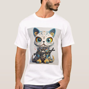 Hello August Kitty Cat T-Shirt