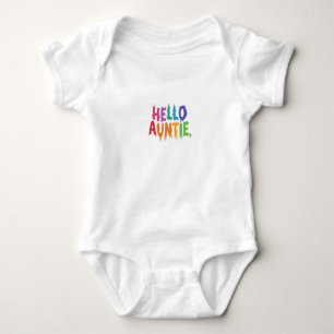 Hello Auntie baby body suit design Bodysuit