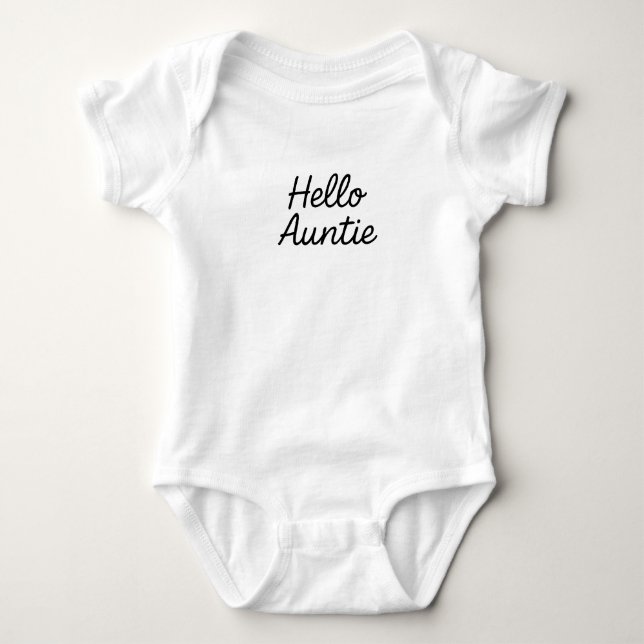 Hello Auntie Baby Bodysuit (Front)