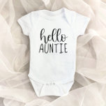 Hello Auntie Pregnancy Announcement Aunt Baby Bodysuit at Zazzle