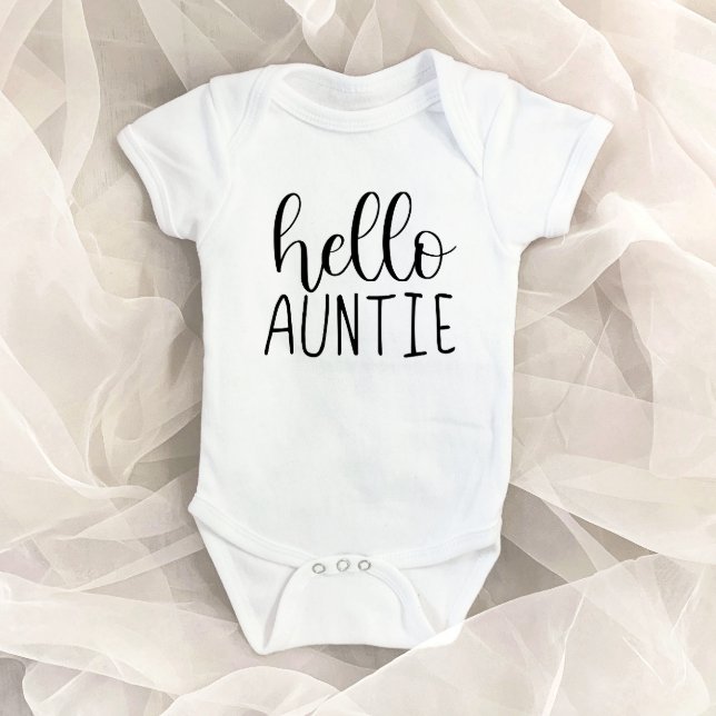 Hello Auntie Pregnancy Announcement Aunt Baby Bodysuit