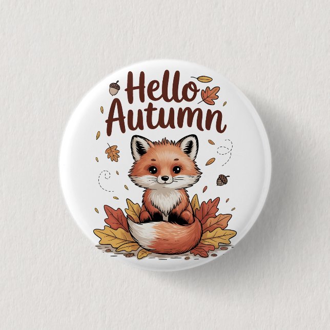 Hello Autumn Button (Front)