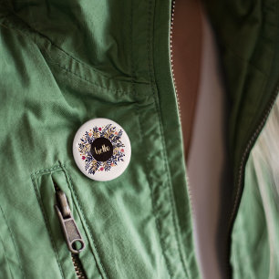 Hello autumn button