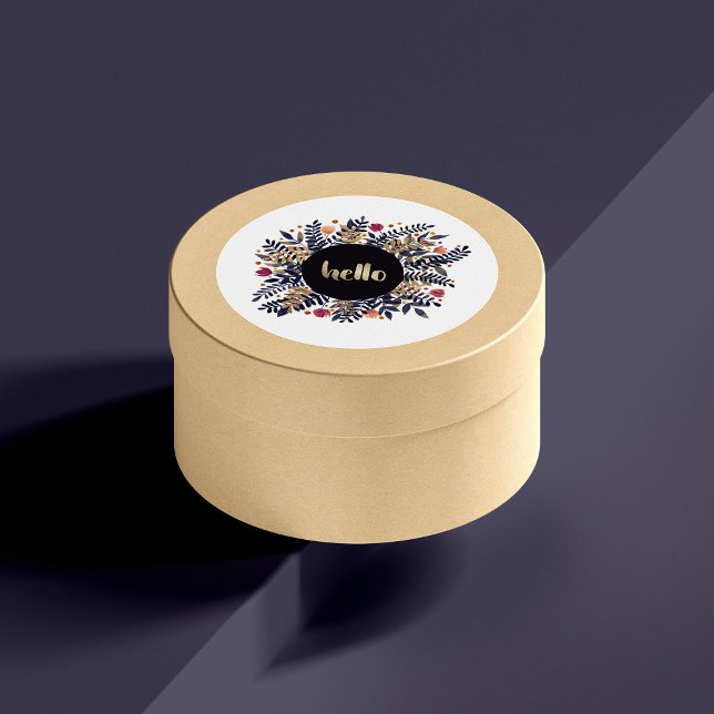 Hello autumn classic round sticker (Creator Uploaded)