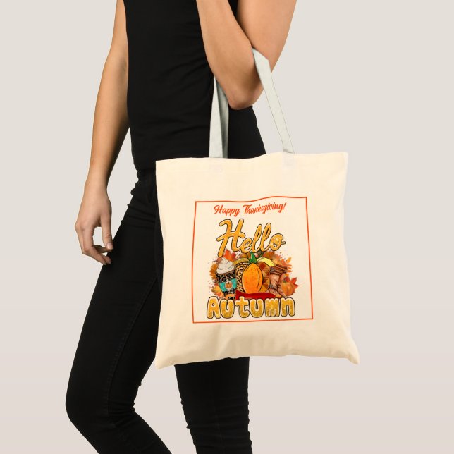 Hello Autumn Customize Tote Bag (Front (Product))