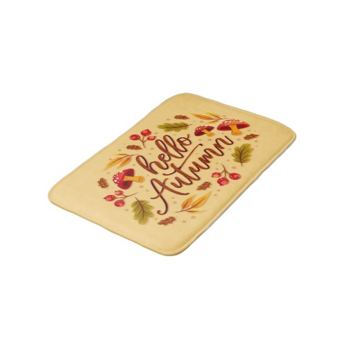 Hello Autumn Fall Home Decor Autumn Colors Bath Mat