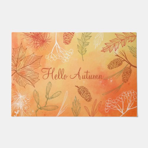 Hello Autumn Fall Home Decor Doormat