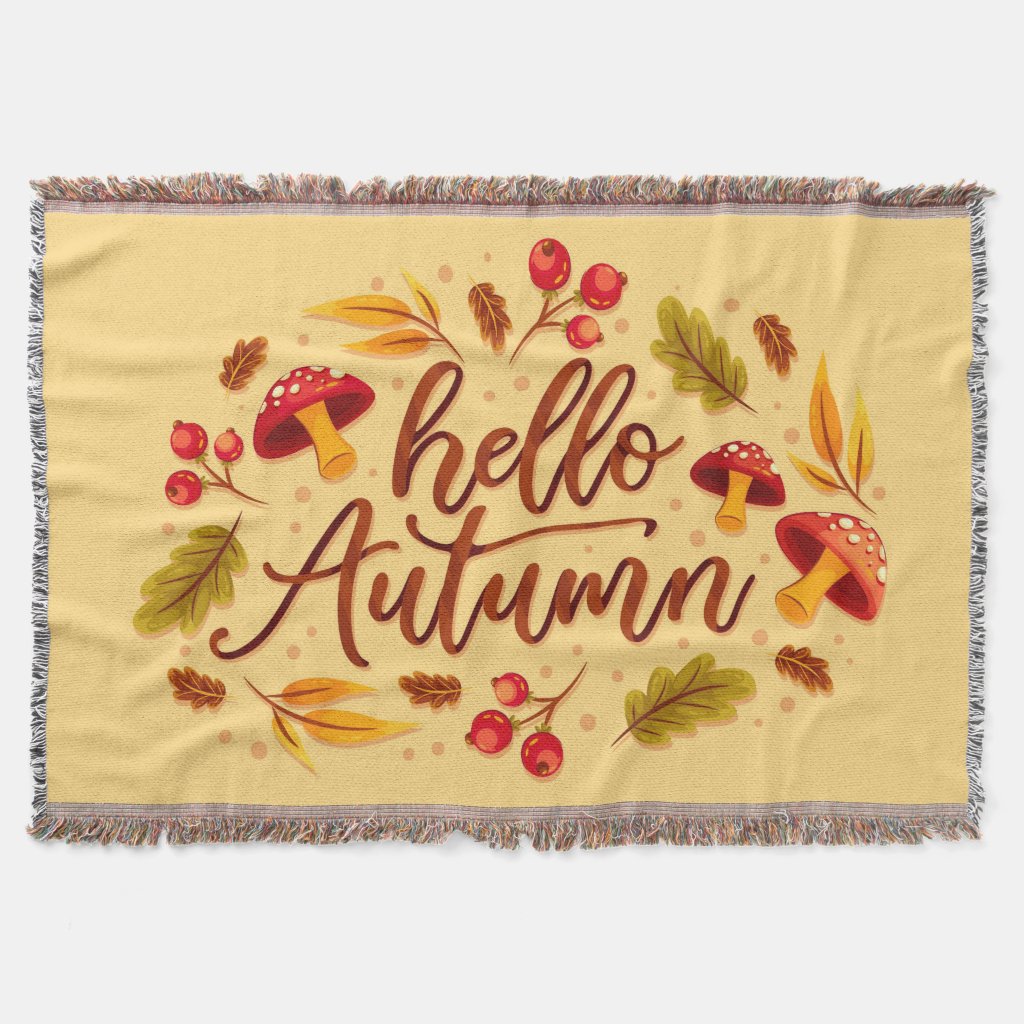 Hello Autumn Fall Mushroom Autumn Color Leaves