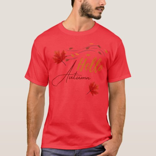 Hello Autumn Floral Look T_Shirt