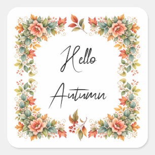 Hello Autumn – Floral Watercolor Stickers