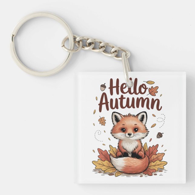 Hello Autumn Keychain (Front)