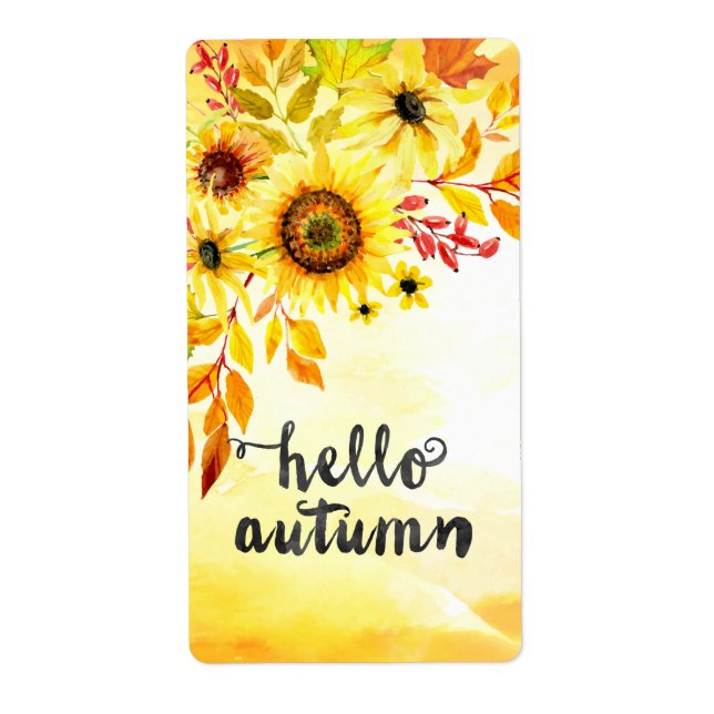 Hello autumn label (Front)