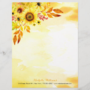 Hello autumn letterhead