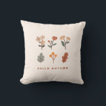 Hello Autumn Minimalist Autumn Florals Throw Pillow<br><div class="desc">Hello Autumn Minimalist Autumn Florals</div>