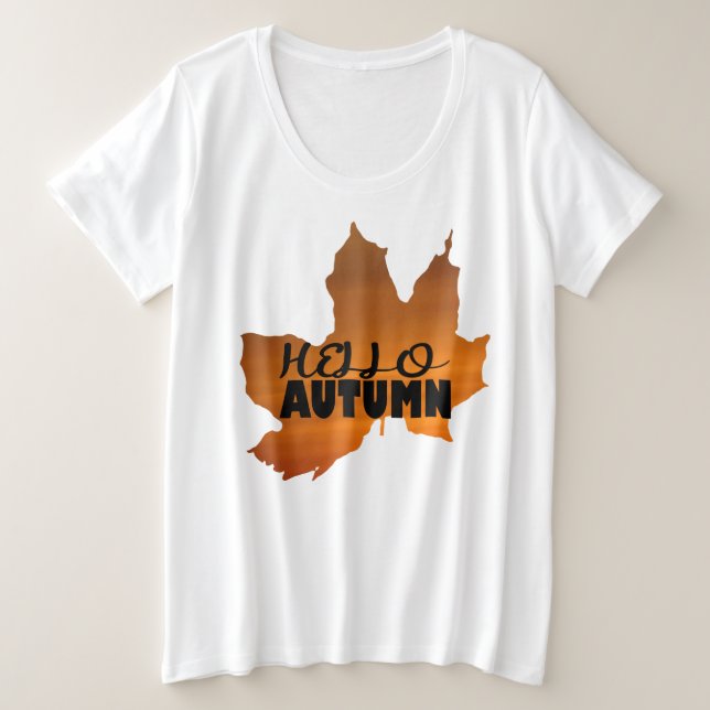 HELLO AUTUMN. PLUS SIZE T-Shirt (Design Front)