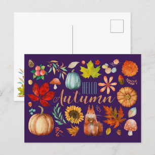 Hello Autumn  Postcard