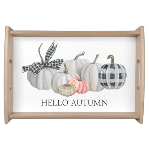 Hello Autumn Pumpkin Serving Tray