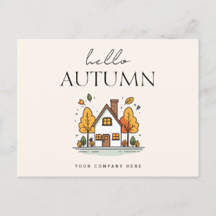 Hello Autumn Real Estate Farming Postcard