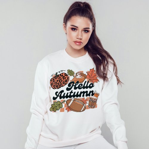 Hello Autumn Shirt Fall Season Gift Thanksgiving Sweatshirt