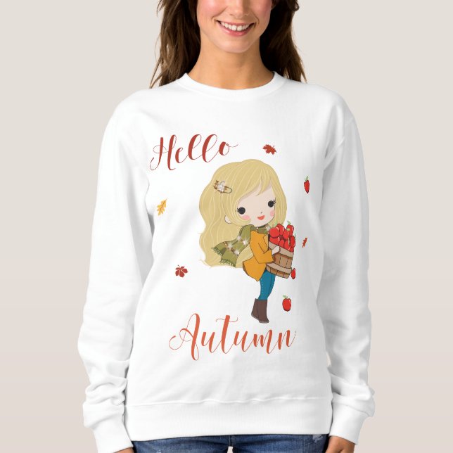 Hello Autumn sweatshirt for girls and women (Front)