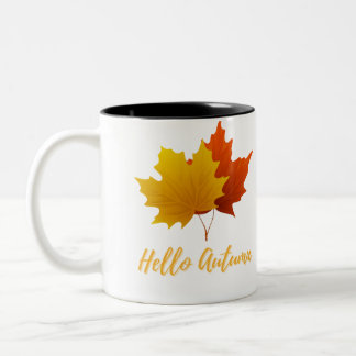Hello Autumn Two-Tone Coffee Mug
