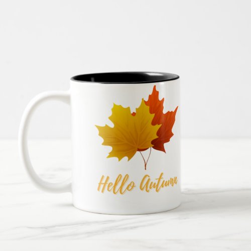 Hello Autumn  Two_Tone Coffee Mug