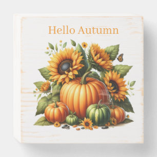 Hello Autumn Wooden Box Sign