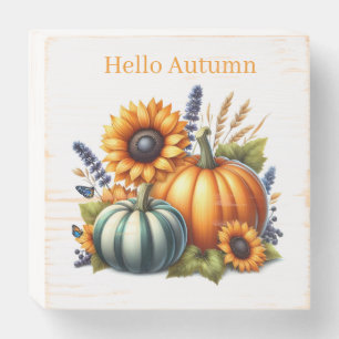 Hello Autumn Wooden Box Sign
