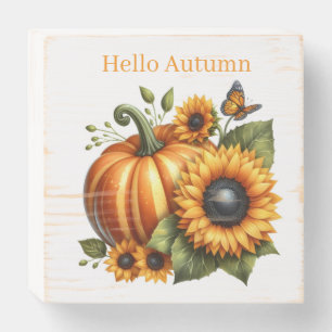 Hello Autumn Wooden Box Sign