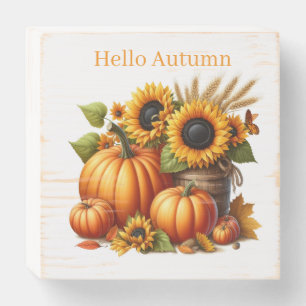 Hello Autumn Wooden Box Sign