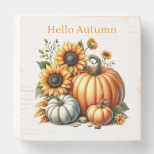 Hello Autumn Wooden Box Sign