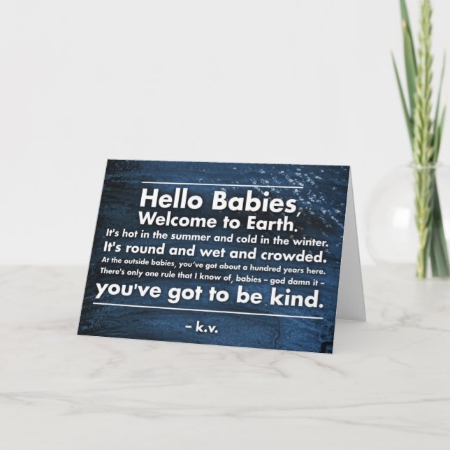 "Hello Babies" greeting card (Front)