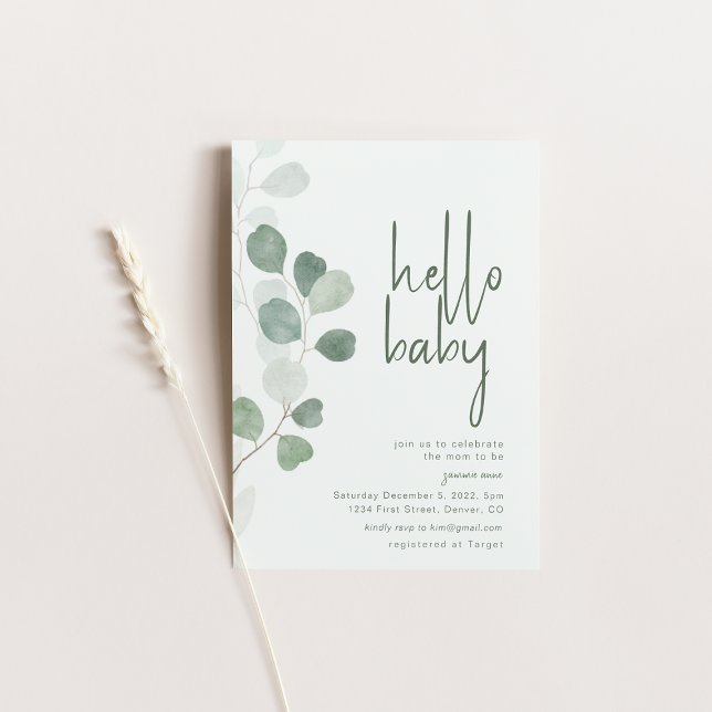 Hello Baby Baby Shower Invitation (Creator Uploaded)