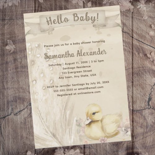 Hello Baby  baby shower Invitation