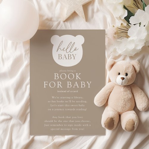 Hello Baby Bear Baby Book Card