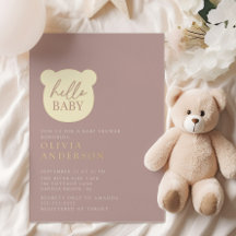 Hello Baby Bear Baby Shower