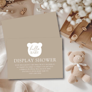 Hello Baby Bear Display Shower Enclosure Card