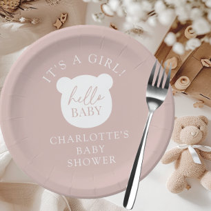 Hello Baby Bear It's a Boy Paper Plates