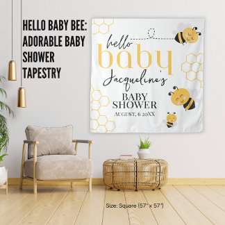 Hello Baby Bee: Adorable Baby Shower Tapestry