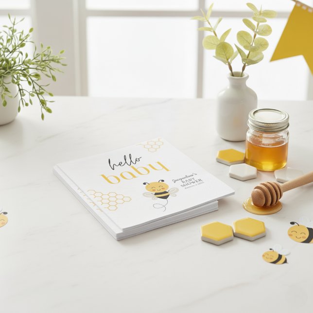 Hello Baby Bee: Sweet Baby Shower Napkins (Hello Baby Bee: Sweet Baby Shower Napkins)