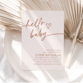 Boho Terracotta Gender Neutral Baby Shower Invitation