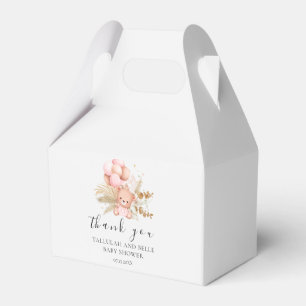 Hello Baby Boho Bear Shower Favor Boxes