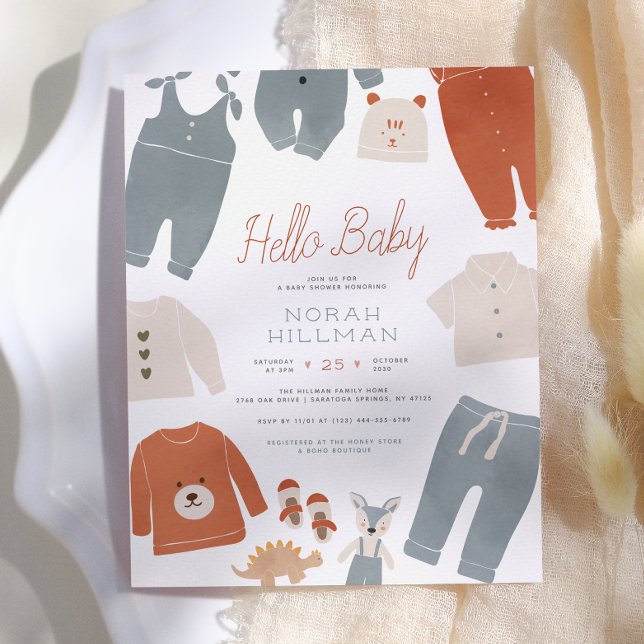 Hello Baby | Boho Clothes Boy Baby Shower Budget (Creator Uploaded)
