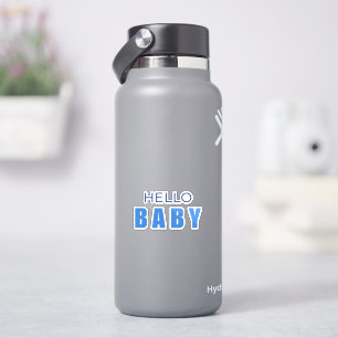 Hello Baby boy Shower Sticker