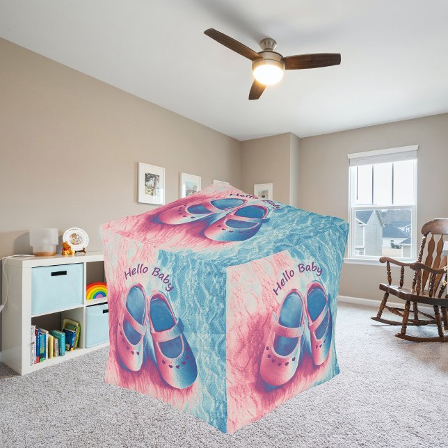 Hello Baby - charming, pastel  Pouf (Creator Uploaded)